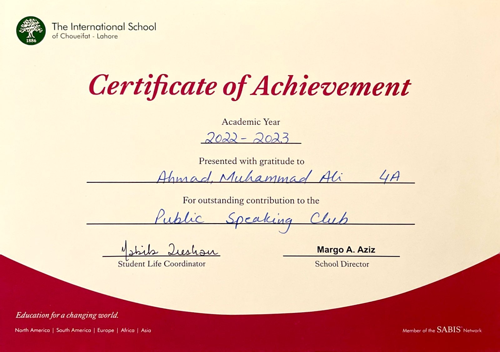 Public Speaking Certificate 2