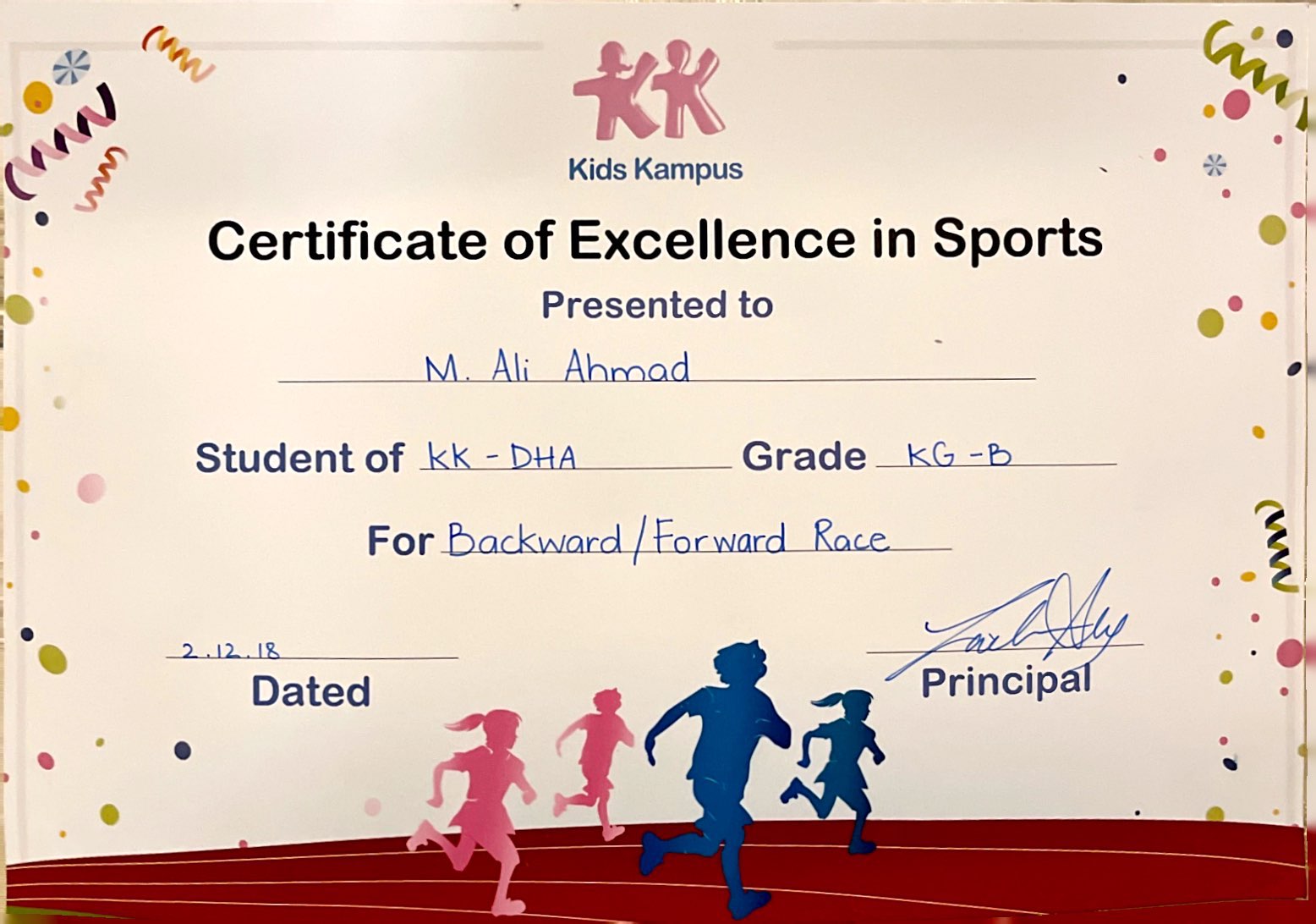 Sports Certificate 2018